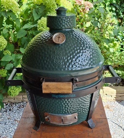 Big Green Egg MiniMax compleet, Ophalen, Gebruikt, Big Green Egg, Met accessoires