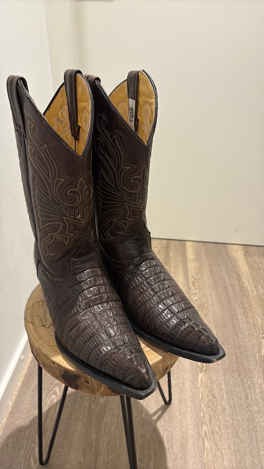 Cowboy boots cowboylaarzen mt 44 incl verzenden, Bruin, Verzenden, Boots, Zo goed als nieuw