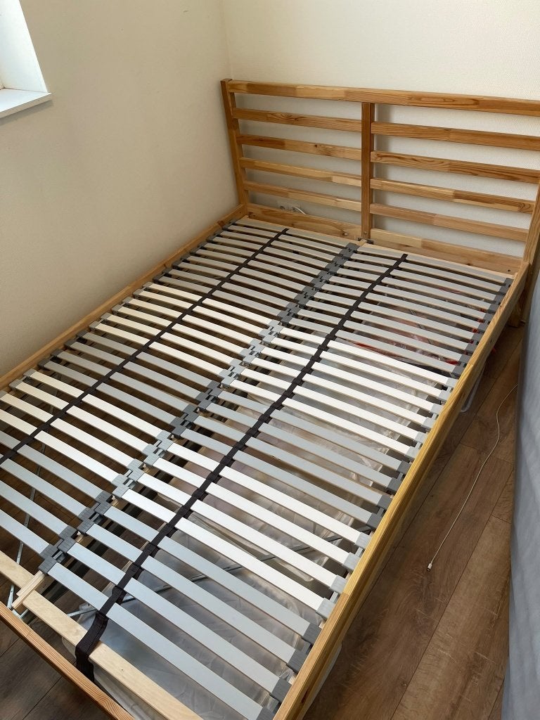 Bed 140x200 incl matras, Ophalen, Wit, Tweepersoons, 140 cm
