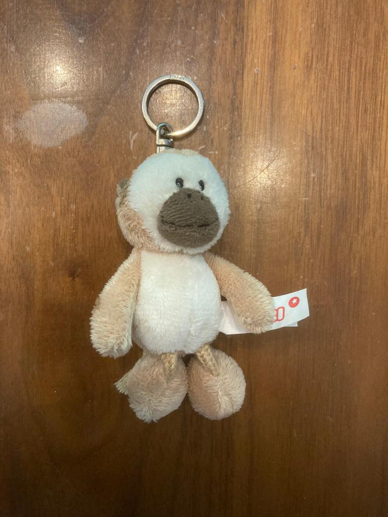 Nici sleutelhanger aapje luiaard knuffelje klein formaat!, Ophalen of Verzenden, Zo goed als nieuw, Knuffel of Figuurtje