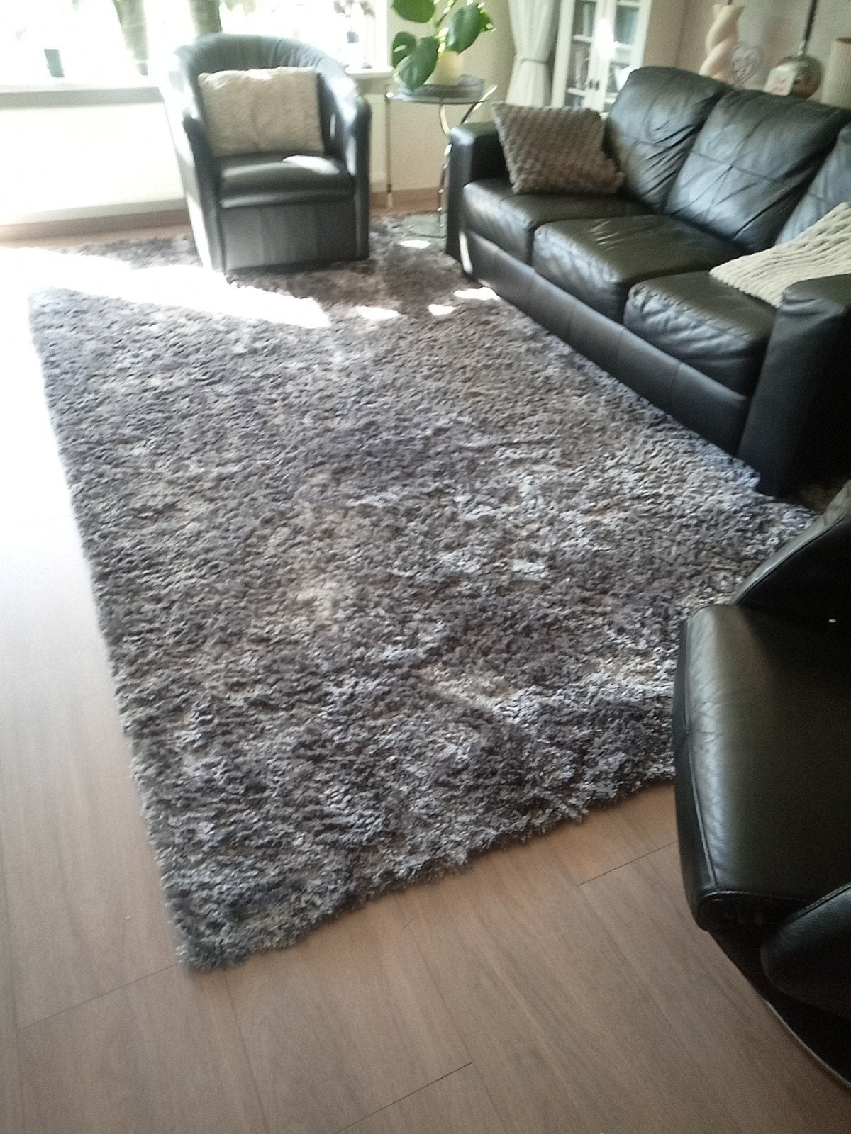 MART VISSER  hoogpolig vloerkleed, grijs gemêleerd 250x350, Ophalen, 200 cm of meer, Zo goed als nieuw, 200 cm of meer