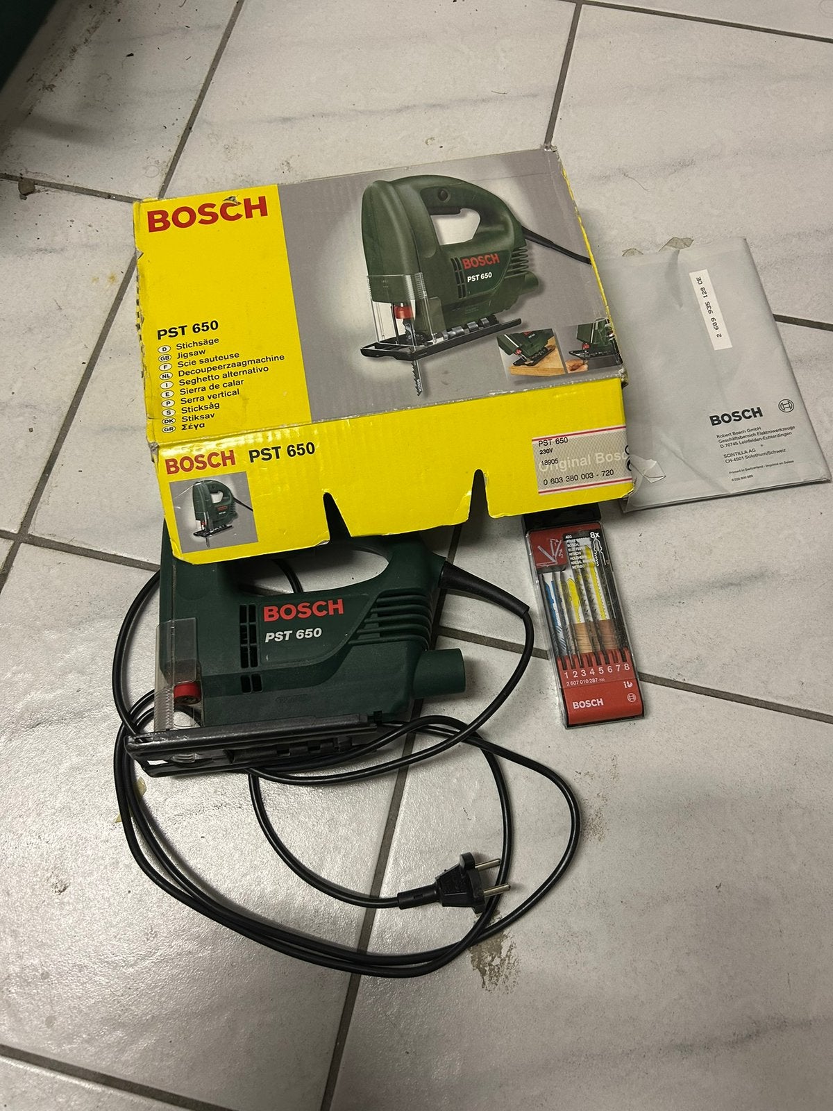 Decoupeerzaag bosch pts 650, Ophalen of Verzenden, Zo goed als nieuw, Minder dan 600 watt