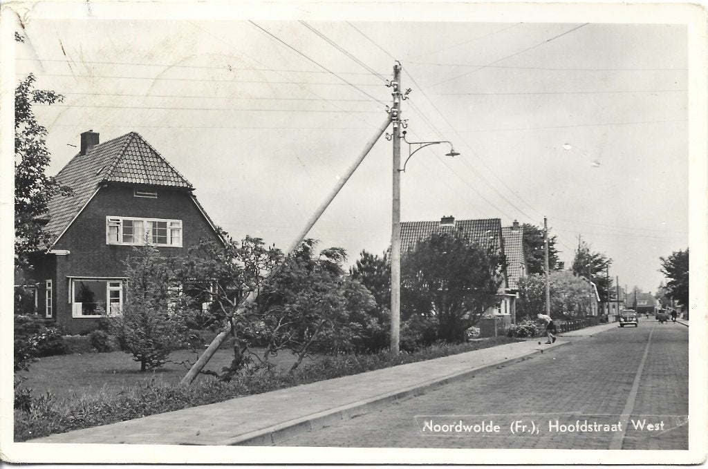 Noordwolde-1-Friesland-Hoofdstraat West-oud uit 1964, Ophalen of Verzenden, 1960 tot 1980, Gelopen, Friesland