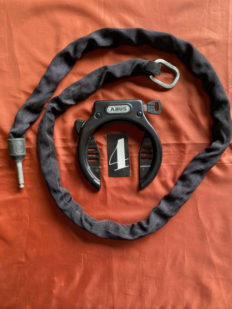Fiets slot extra breed Abus ringslot Amparo 4650 xl 45,-, Fietsen en Brommers, Fietsaccessoires | Fietssloten, Ophalen, Zo goed als nieuw