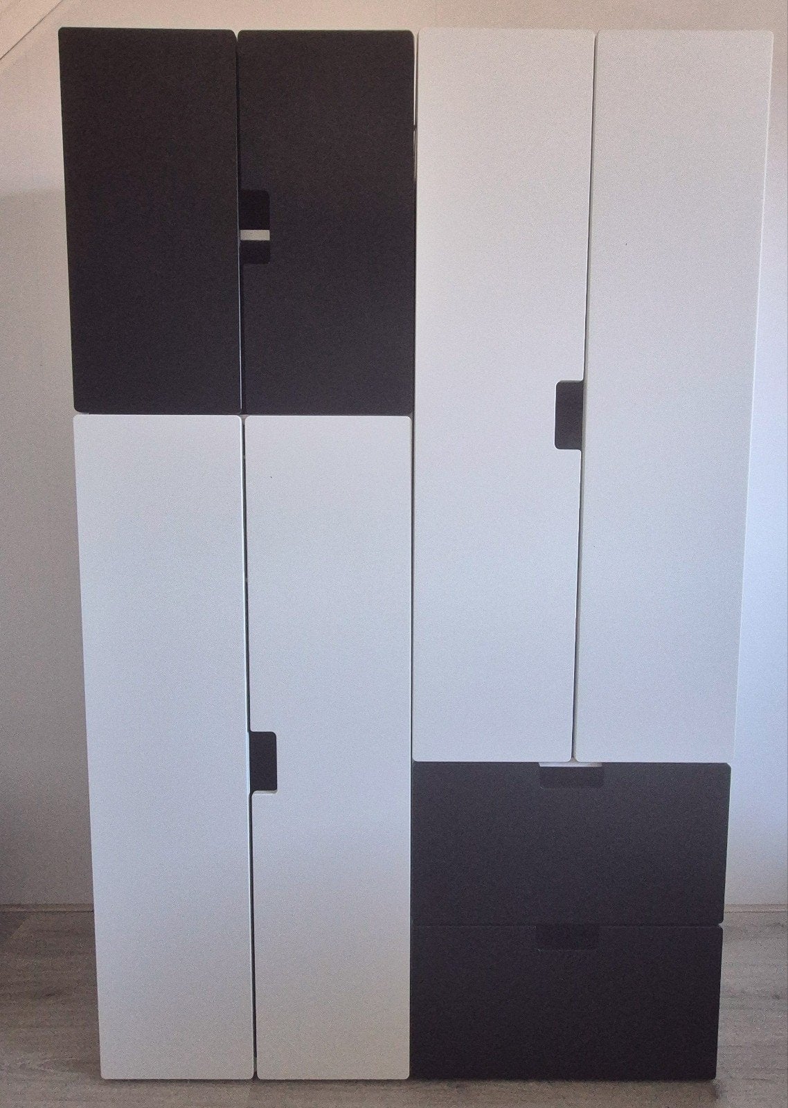 Ikea stuva kledingkast voor kinderen zwart-wit, Ophalen, Gebruikt, 100 tot 150 cm, Met lade(s)