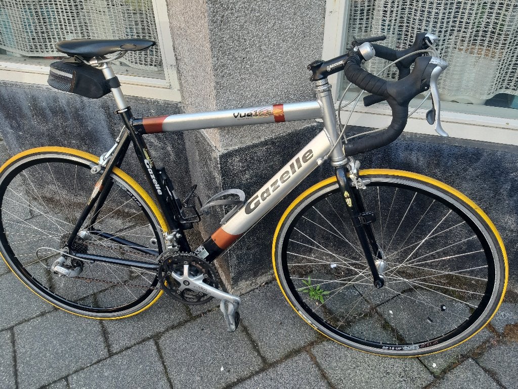 Gazelle Vuelta racefiets 28 inch. wit-zwart, frame 60 cm, Ophalen, 28 inch, Gebruikt, Aluminium