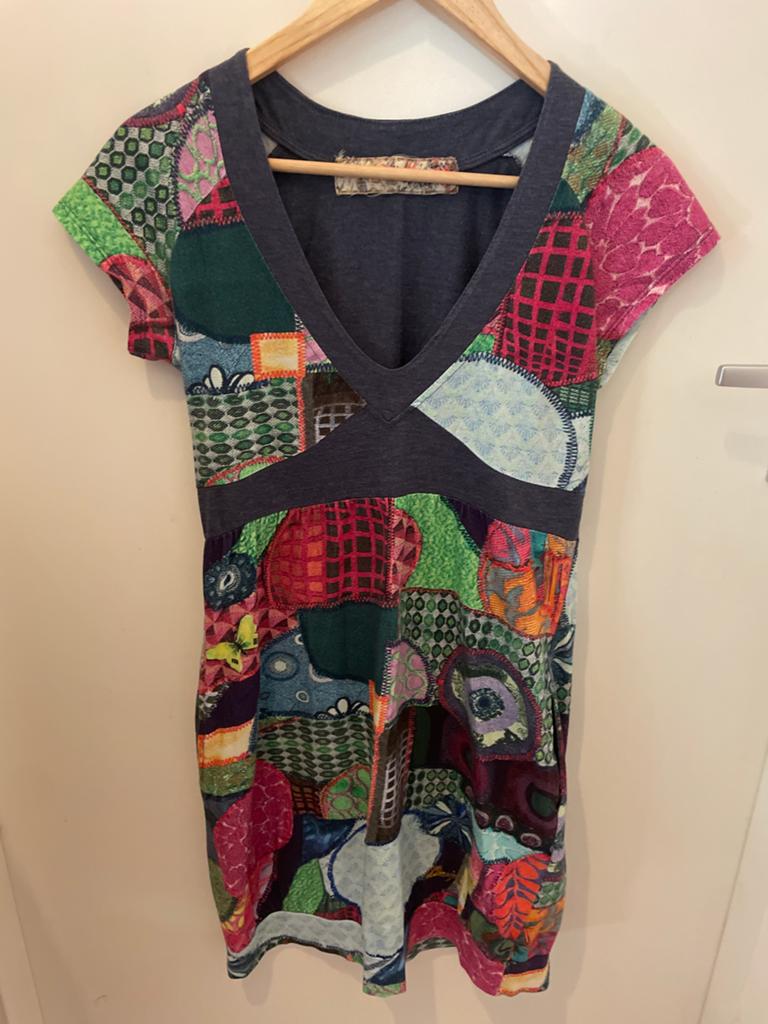 jurk met patchwork print, maat M, Ophalen, Overige kleuren, Zo goed als nieuw, Maat 36 (S)