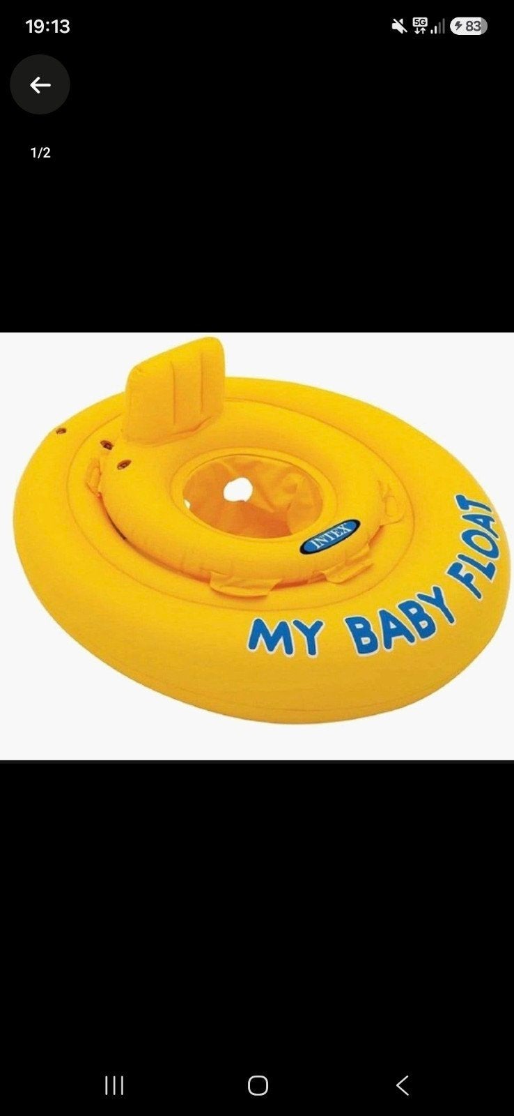 Intex My Baby Float zwemband - Geel, Ophalen of Verzenden, Nieuw, Overige typen