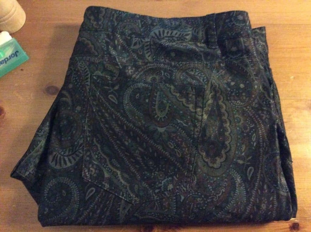 Peter Hahn broek pantalon. Groen Paisley print., Maat 52/54 (L), Ophalen of Verzenden, Peter Hahn, Gedragen