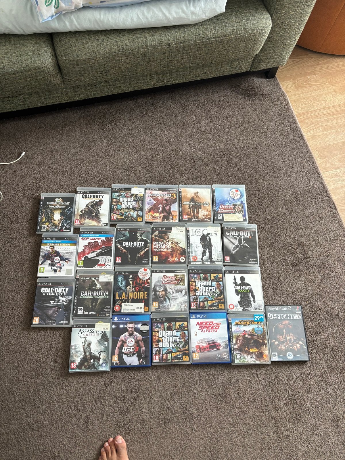 PlayStation 3 met games en defecte controller, Spelcomputers en Games, Met 2 controllers, Slim, Gebruikt, Met games