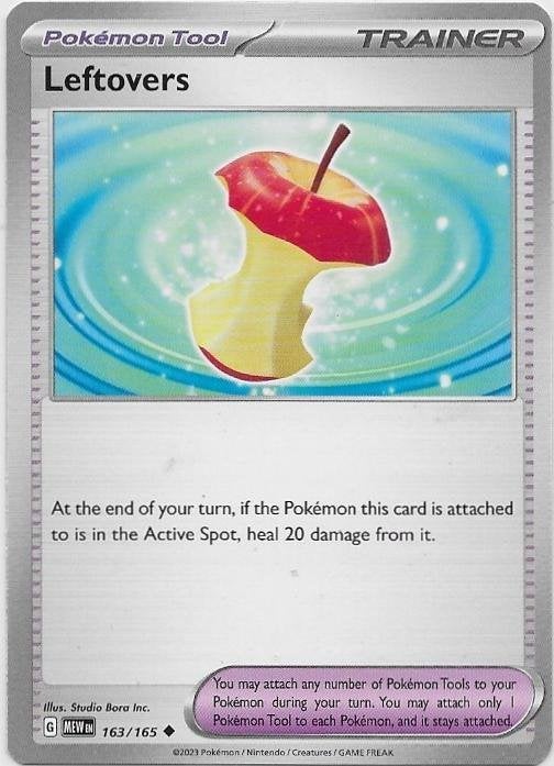 Pokemon 151,  Leftovers [uncommon] 163/165, Verzenden, Nieuw, Losse kaart