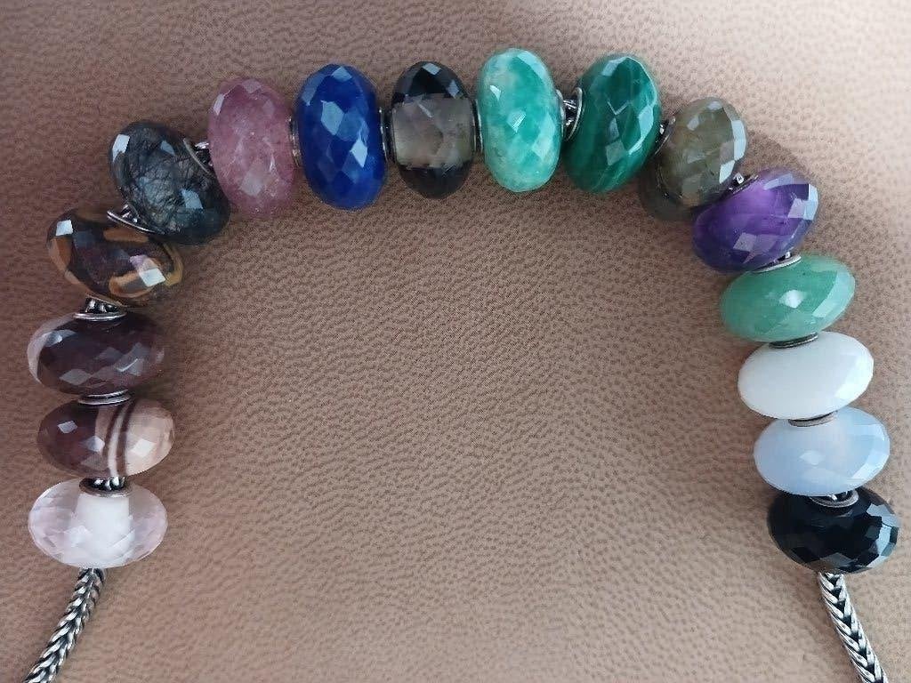 Trollbeads (Half) Edelstenen Edelsteen, Sieraden, Tassen en Uiterlijk, Bedels, Zo goed als nieuw, Trollbeads, Edelsteen, 1 bedel