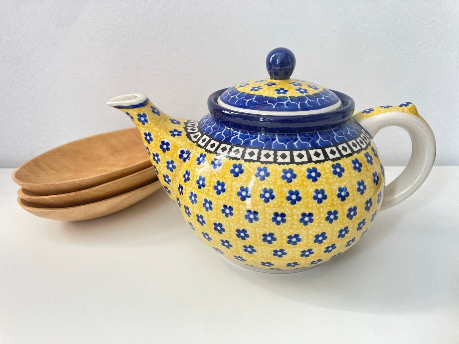 Bunzulau Zeldzame Gele Poolse Theepot (1.3L), Overige merken, Keramiek, Ophalen of Verzenden, Zo goed als nieuw