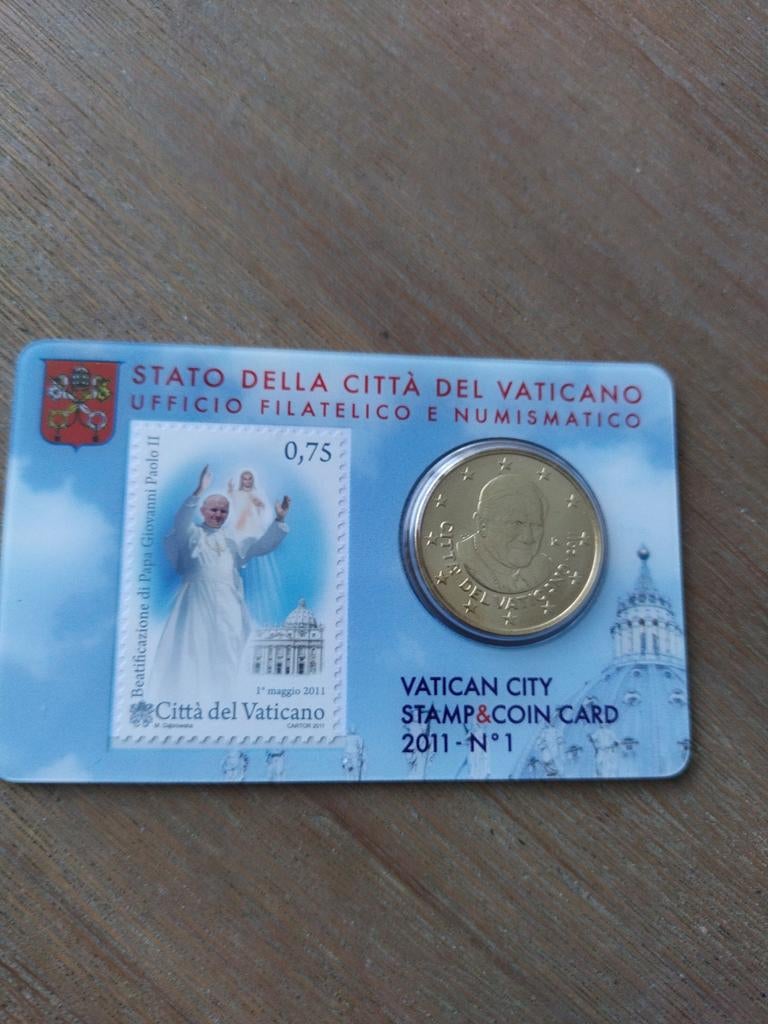 Vaticaanstad Coincard 2011 - Paus Johannes Paulus II, Verzenden, Vaticaanstad, Overige waardes, Setje