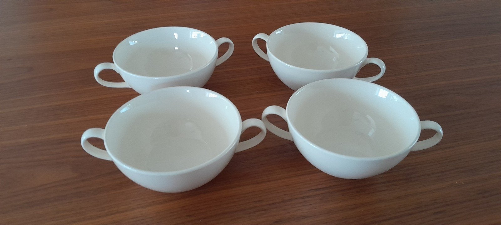 4x Clarity Plain crème kleurige soepkommen, Huis en Inrichting, Keuken | Servies, Overige merken, Keramiek, Ophalen of Verzenden