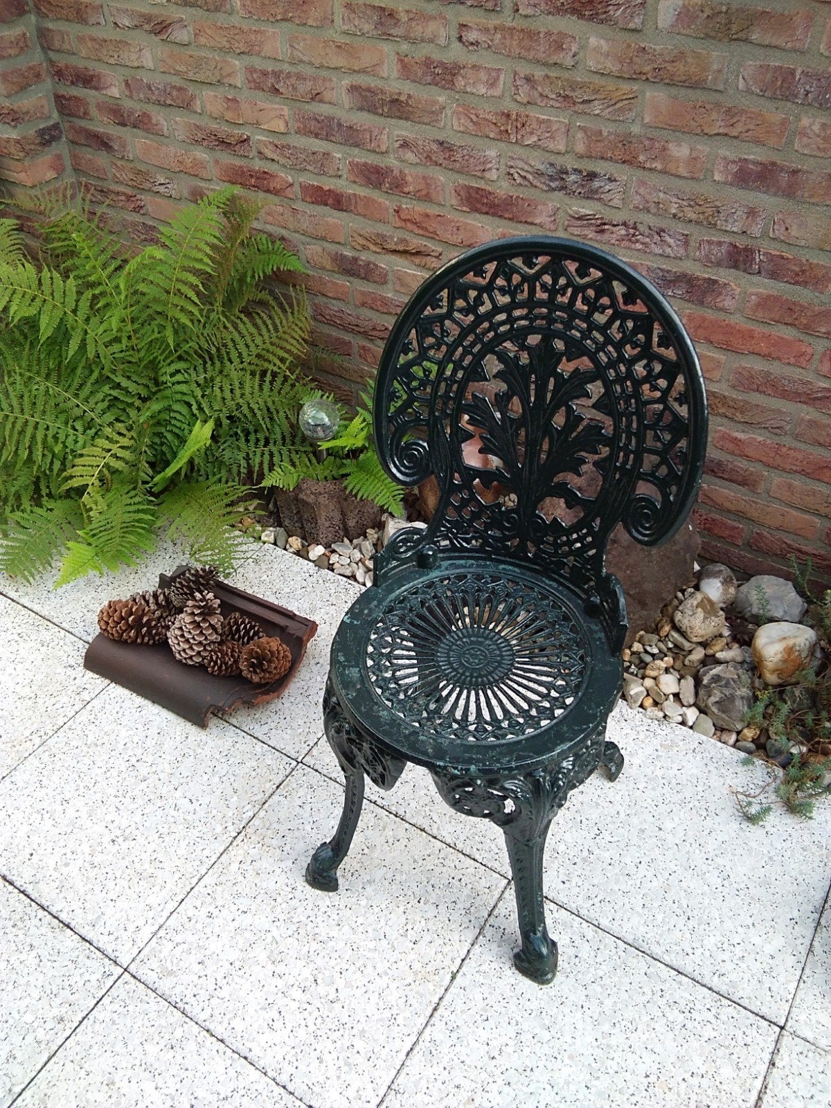 Leuk stoeltje voor in de tuin of balkon., Tuin en Terras, Tuinstoelen, Ophalen, Gebruikt, Metaal