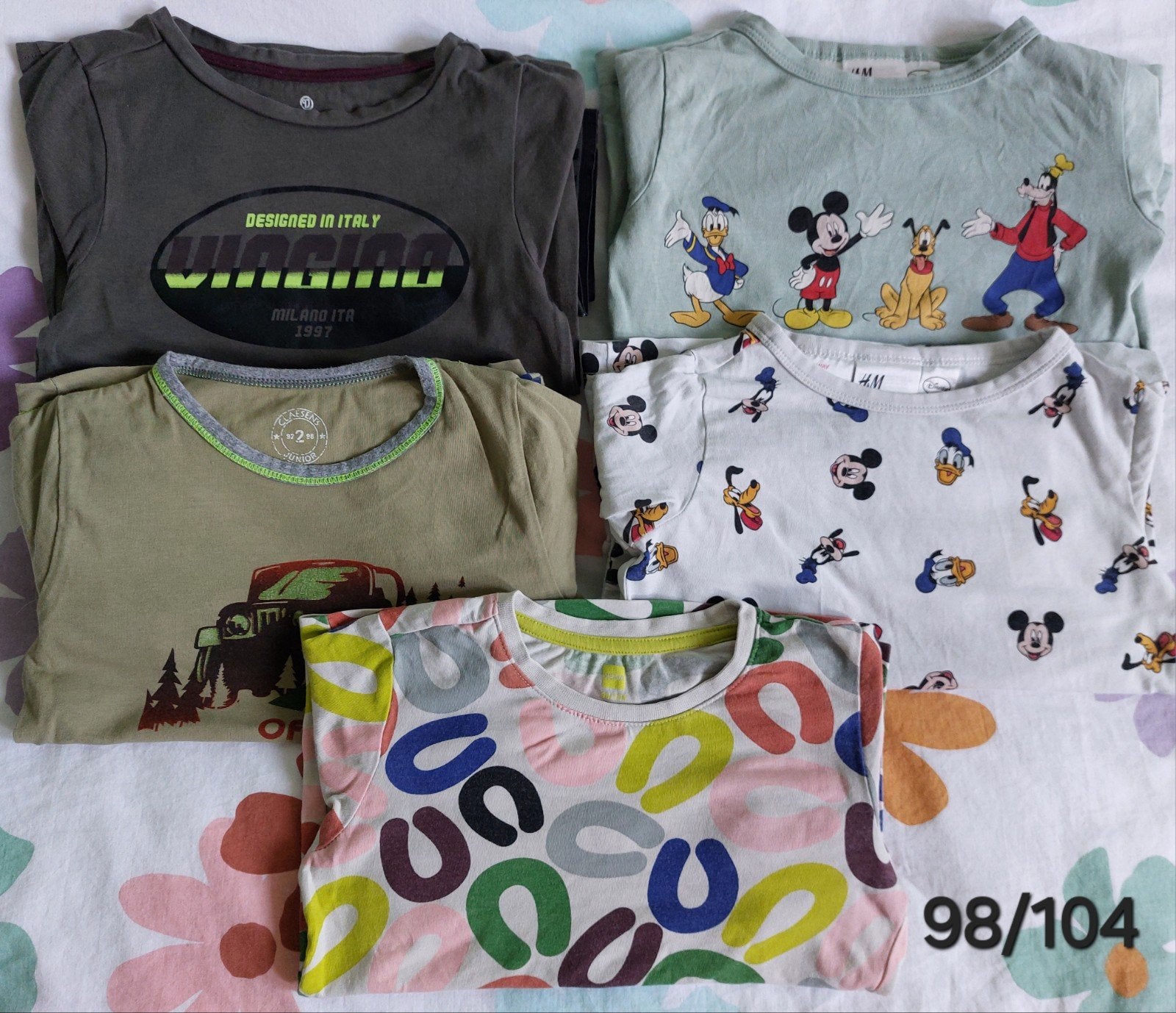 5 pyjama's met lange mouwen 98/104, Nacht- of Onderkleding, Ophalen of Verzenden, Zo goed als nieuw, Hema + H&M