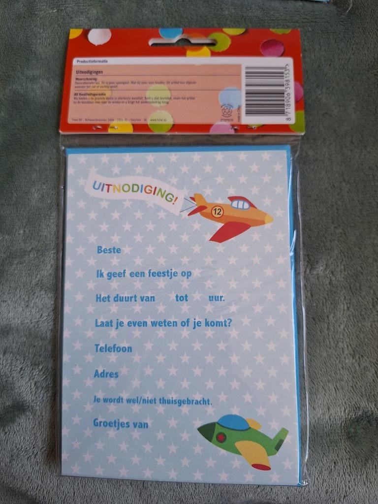 Uitnodiging kaarten, Onbekend, Nieuw, Ophalen of Verzenden, Onbekend