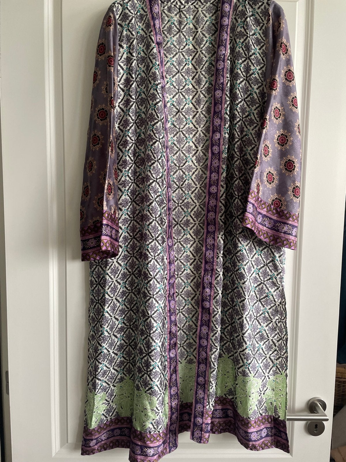 Zara Kimono - Oosterse Print - Maat M-L, Maat 38/40 (M), Verzenden, Paars, Zo goed als nieuw