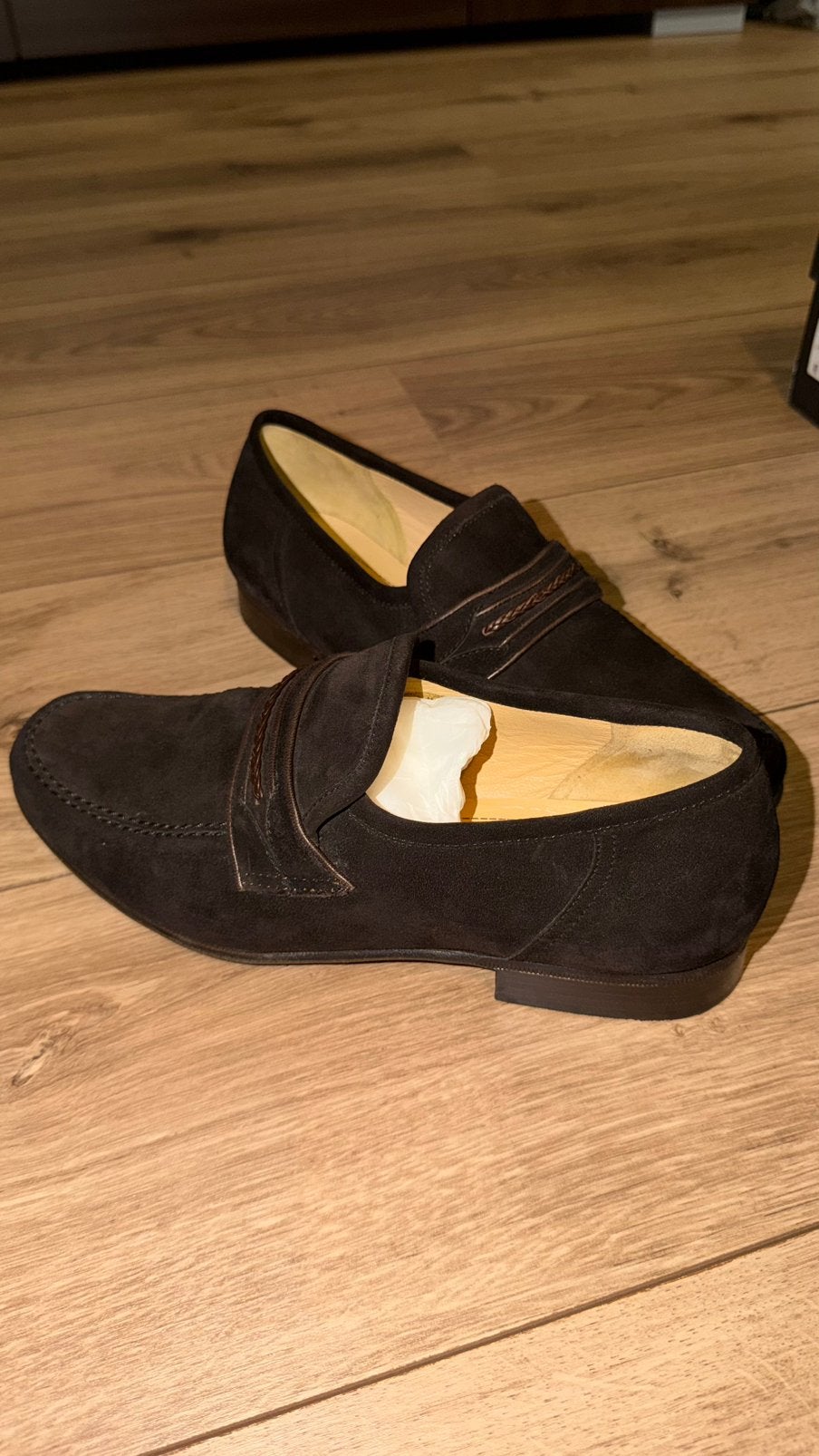 Peron heren loafers donkerbruin suède, Loafers, Bruin, Ophalen of Verzenden, Gedragen
