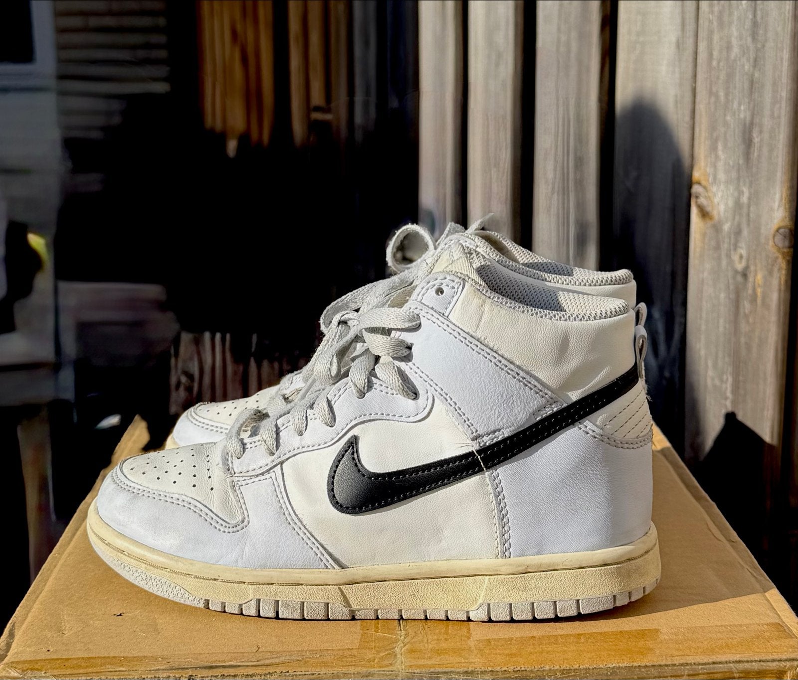 Nike Dunk High Panda Sneakers - Maat 35,5, Kleding | Dames, Schoenen, Ophalen of Verzenden, Gedragen, Wit, Sneakers of Gympen