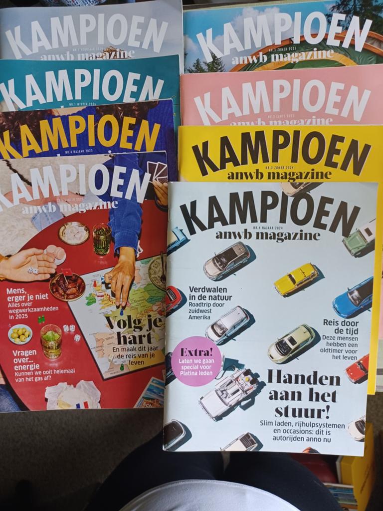 8 tijdschriften Kampioen ANWB, Ophalen of Verzenden, Zo goed als nieuw, Sport en Vrije tijd