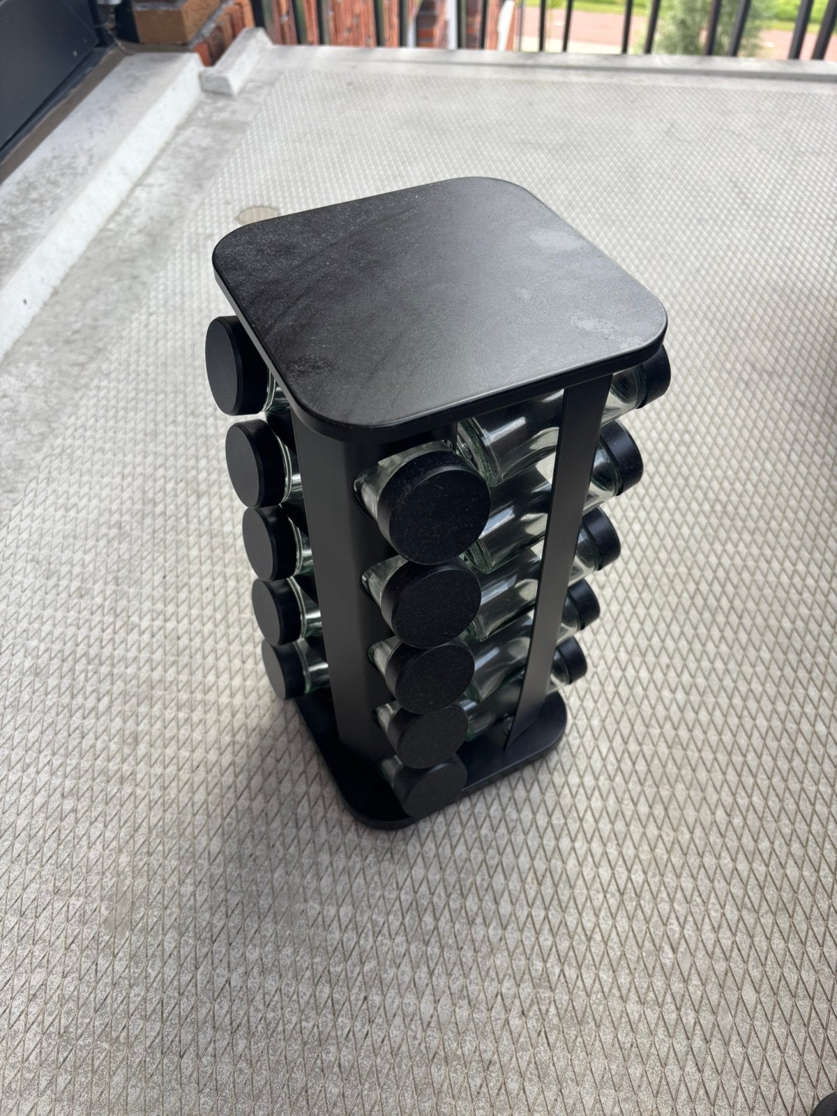 Zwart draaibaar kruidenrek, Voorraadpot, Ophalen, Nieuw, Zwart