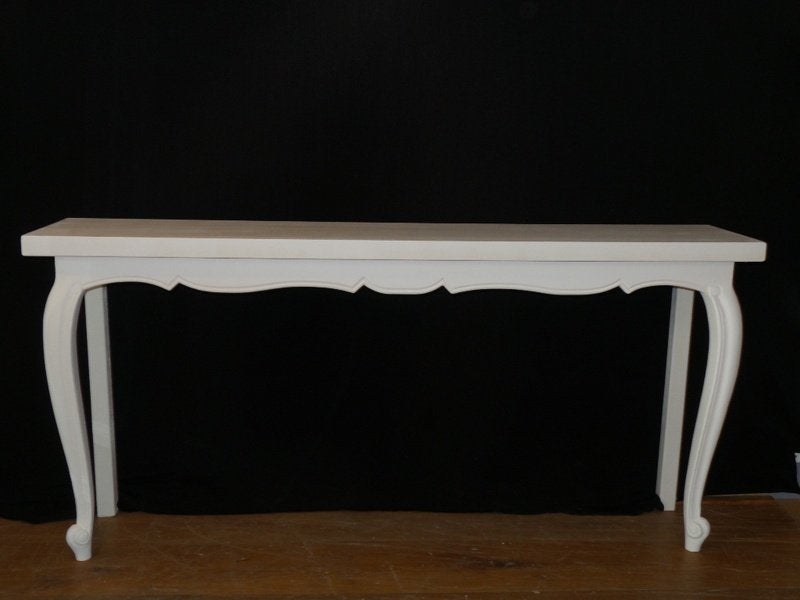 Queen ann side table gerestyled met krijtverf de kleur wit, Ophalen, Eikenhout, Zo goed als nieuw, 150 tot 200 cm