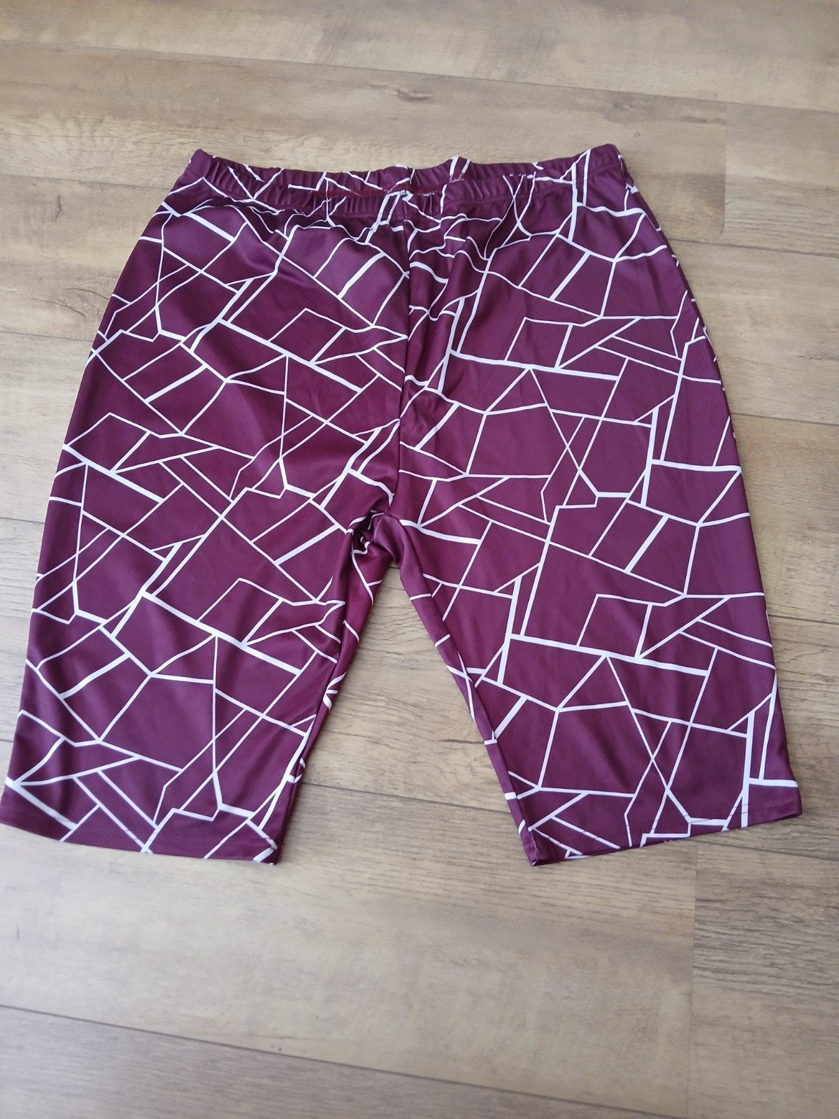 Shein 4XL korte broek met geometrisch patroon, Shein, Ophalen of Verzenden, Gedragen, Paars