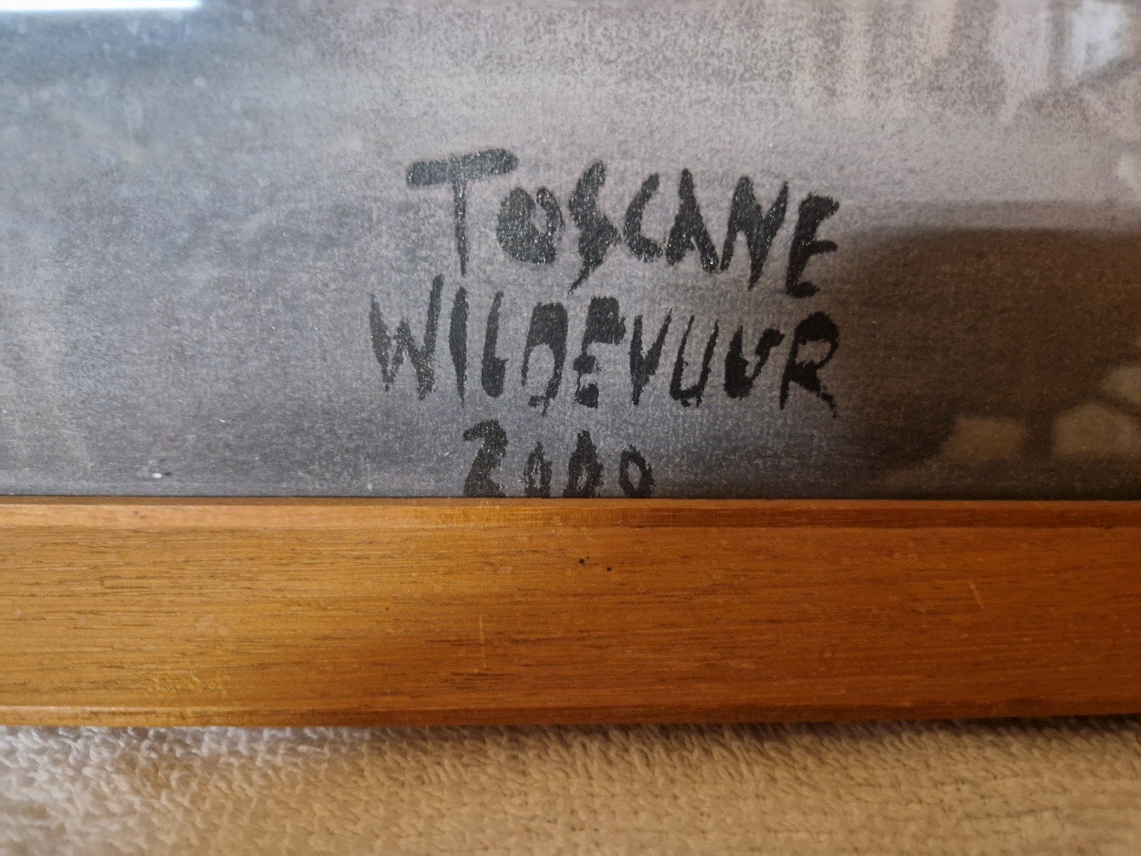 Wilde viooltjes in mand - Toscane, Maya Wildevuur 2000, Antiek en Kunst, Realistisch, Gesigneerd, Ophalen, Bloemen