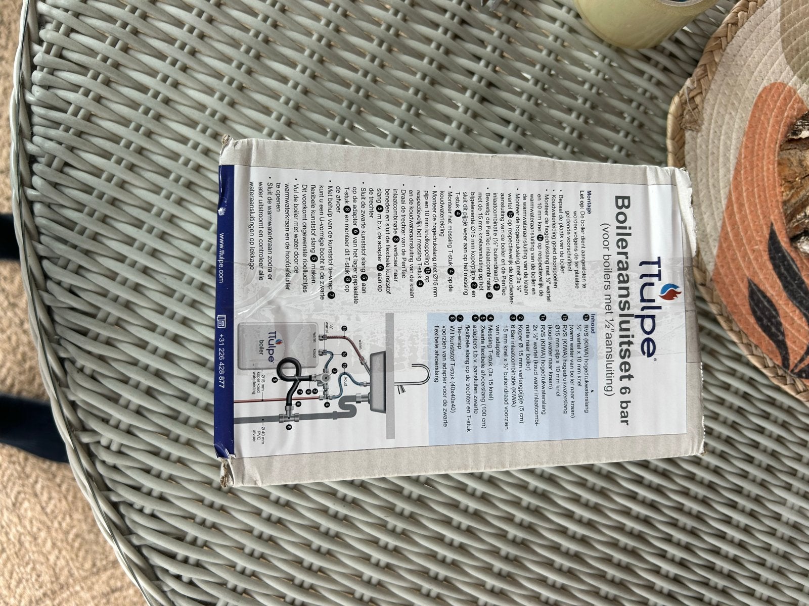 Ttulpe boileraansluitset 6 bar - Nieuw, Doe-het-zelf en Verbouw, Geisers en Boilers, Ophalen of Verzenden, Nieuw, Onderdeel