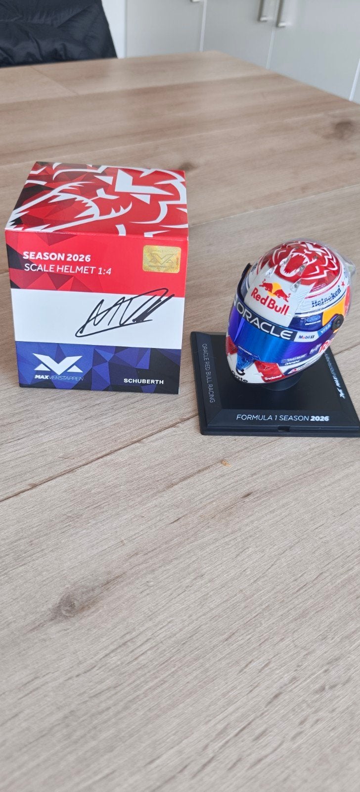 Max Verstappen Seizoenshelm 2026 Schaal 1:4 Nieuw, Ophalen of Verzenden, Nieuw, Formule 1