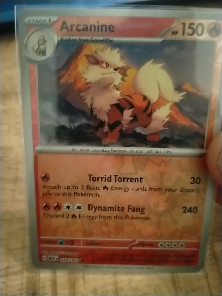 Pokemon Scarlet & Violet 151 , Arcanine , rev. Holo 59/165, Verzenden, Zo goed als nieuw, Losse kaart