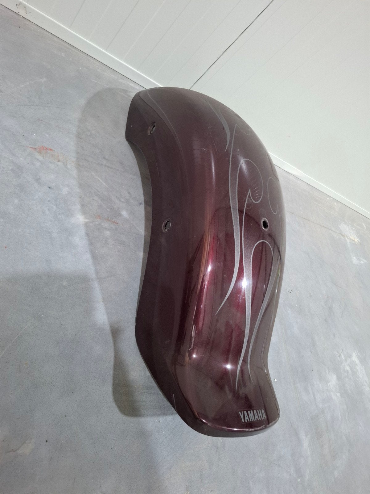 Spatbord Yamaha Dragstar 1100 - Bordeauxrood met vlammen, Ophalen of Verzenden, Gebruikt
