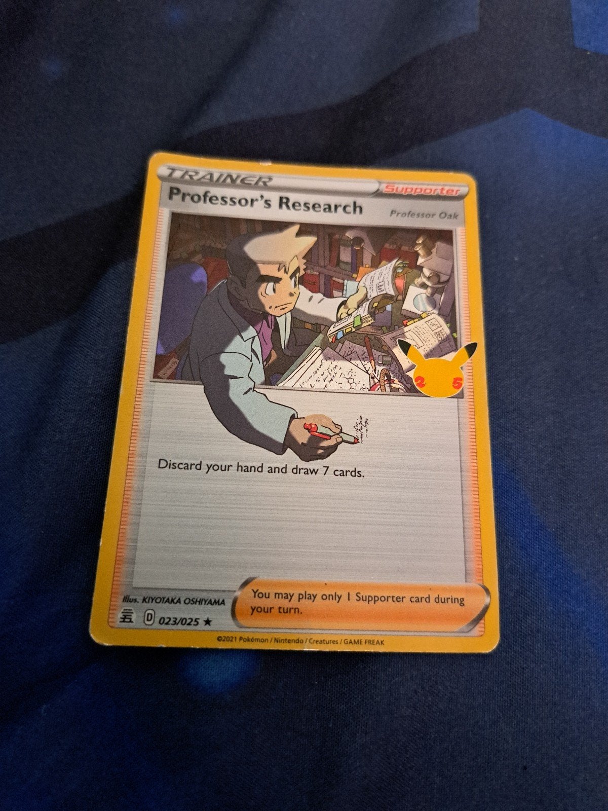 Pokémon Kaart Professor's Research (Professor Oak) 023/025, Ophalen of Verzenden, Gebruikt, Losse kaart
