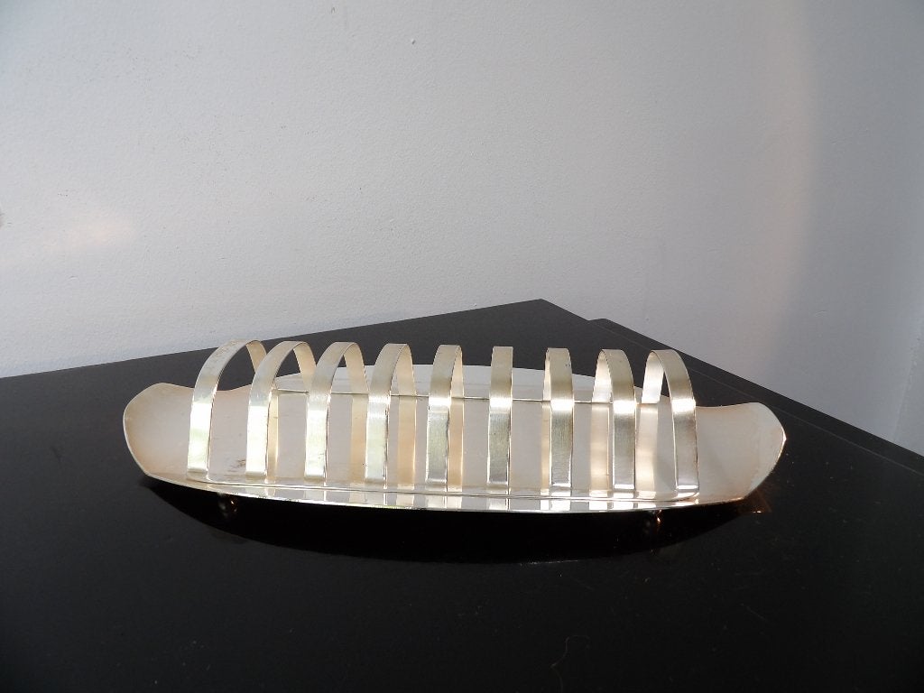 Art Deco Fifties WMF Toastrek verzilverd, Antiek en Kunst, Ophalen of Verzenden, Zilver