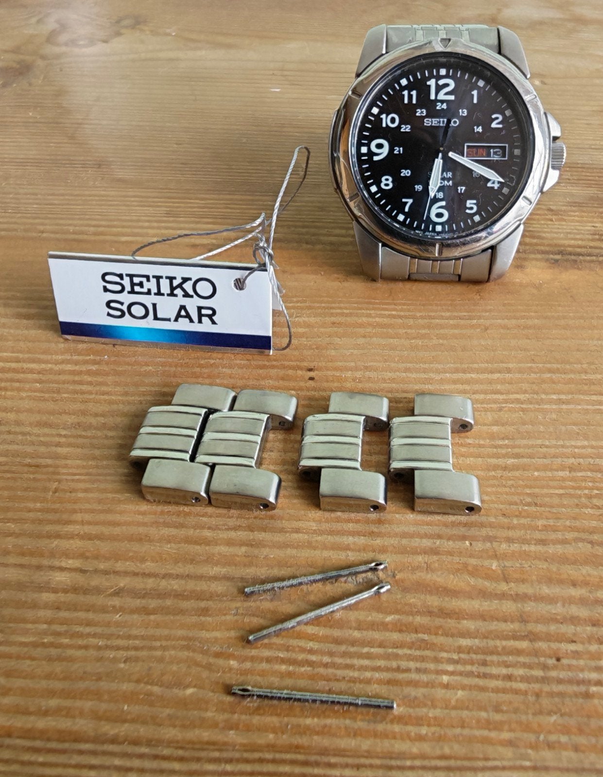 Seiko Solar Herenhorloge - Zo goed als nieuw, Staal, Polshorloge, Ophalen of Verzenden, Zo goed als nieuw