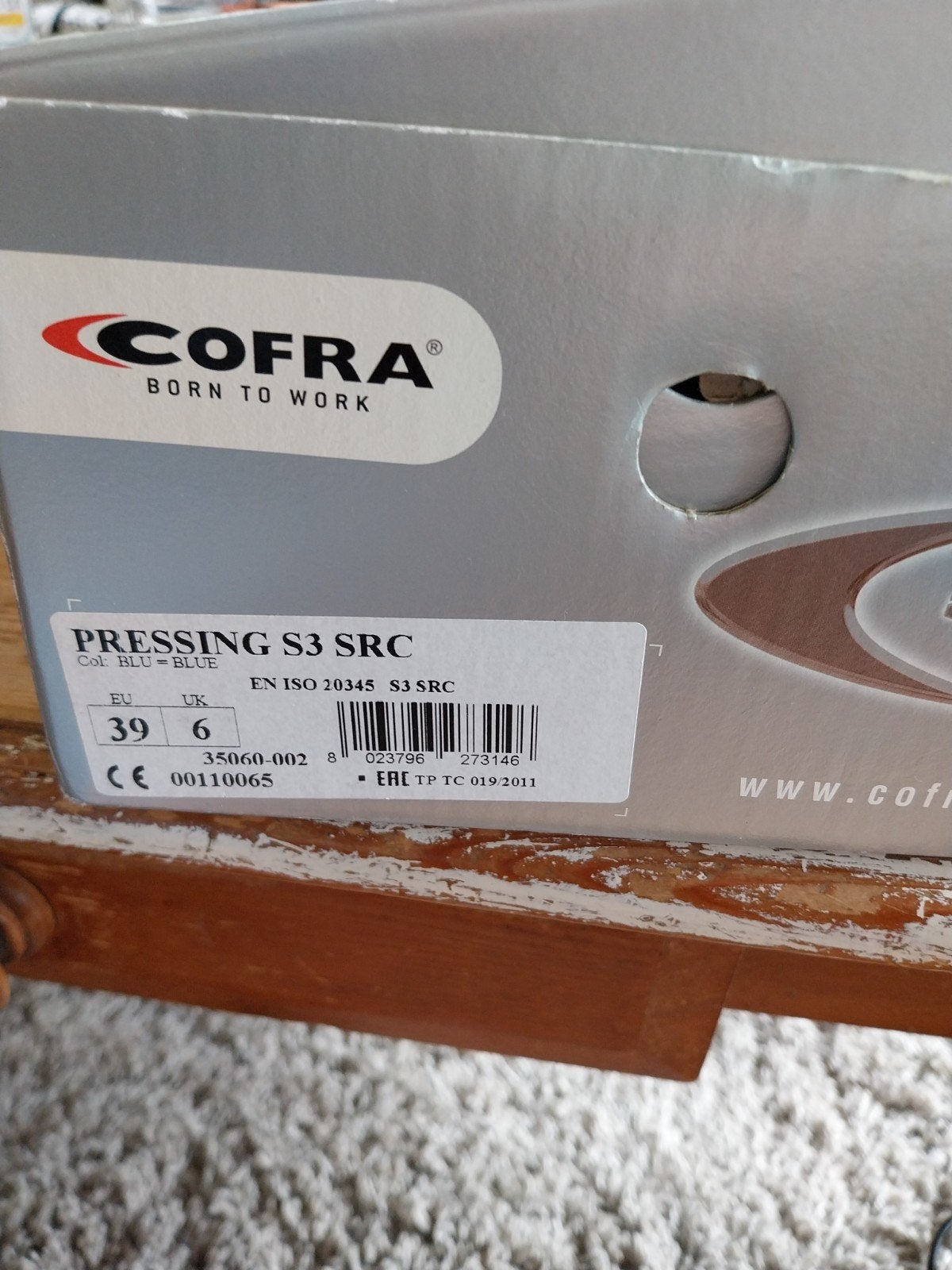 Cofra Pressing S3 SRC veiligheidsschoenen - Maat 39, Ophalen of Verzenden, Nieuw
