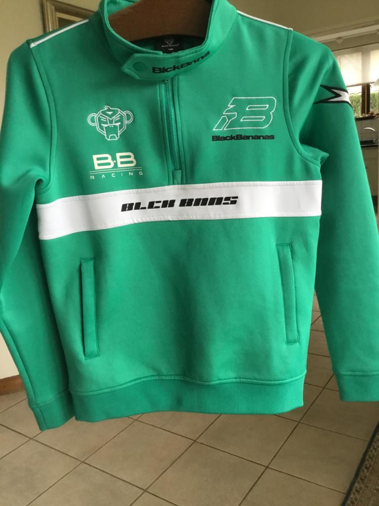 Black Bananas Racing trui groen maat 140 jongen ZGAN, Ophalen of Verzenden, Zo goed als nieuw, Jongen, Trui of Vest