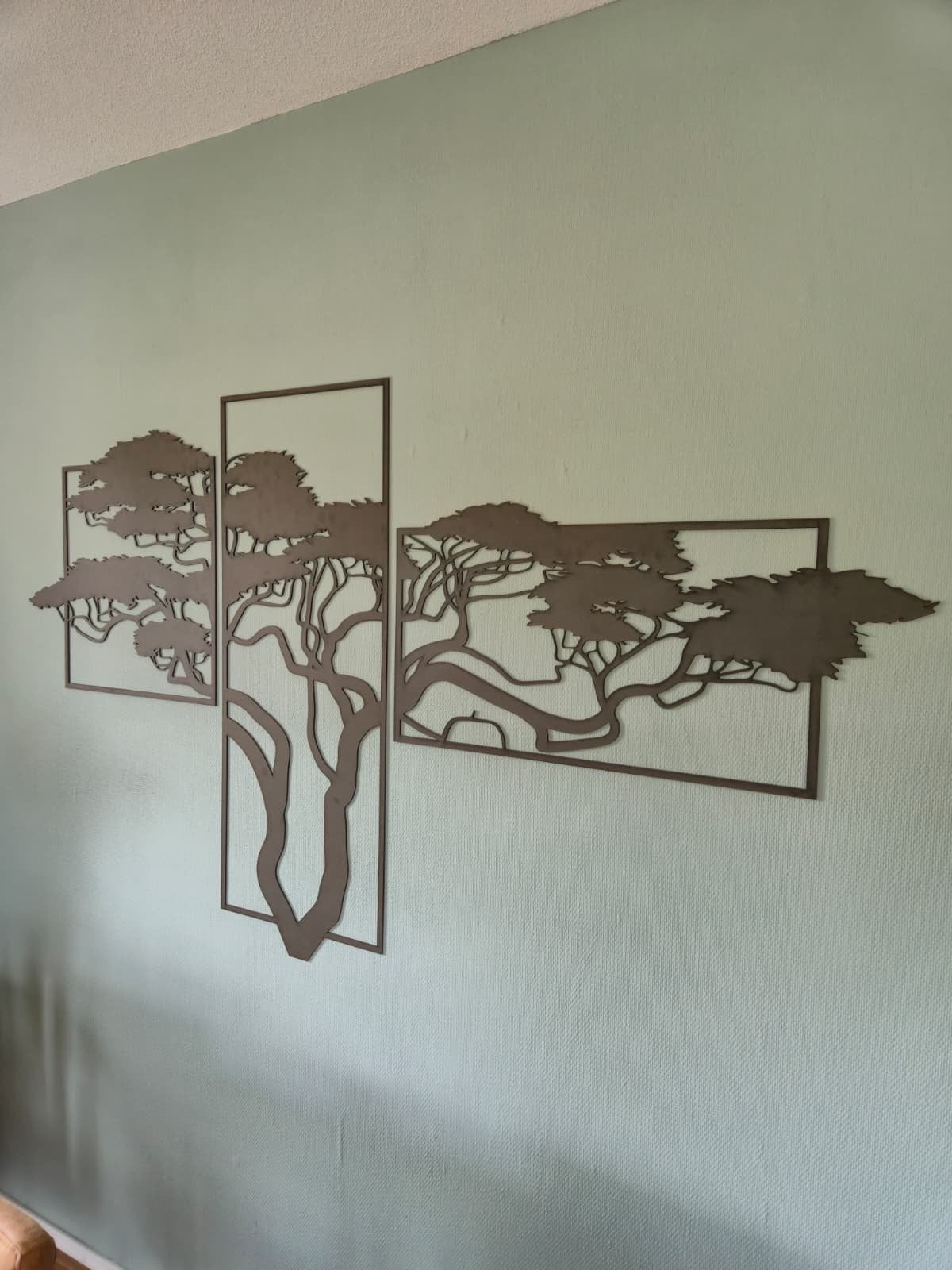 Mdf hout wanddecoratie boom - 3D effect, Ophalen, Metaal, Wandsculptuur, Gebruikt