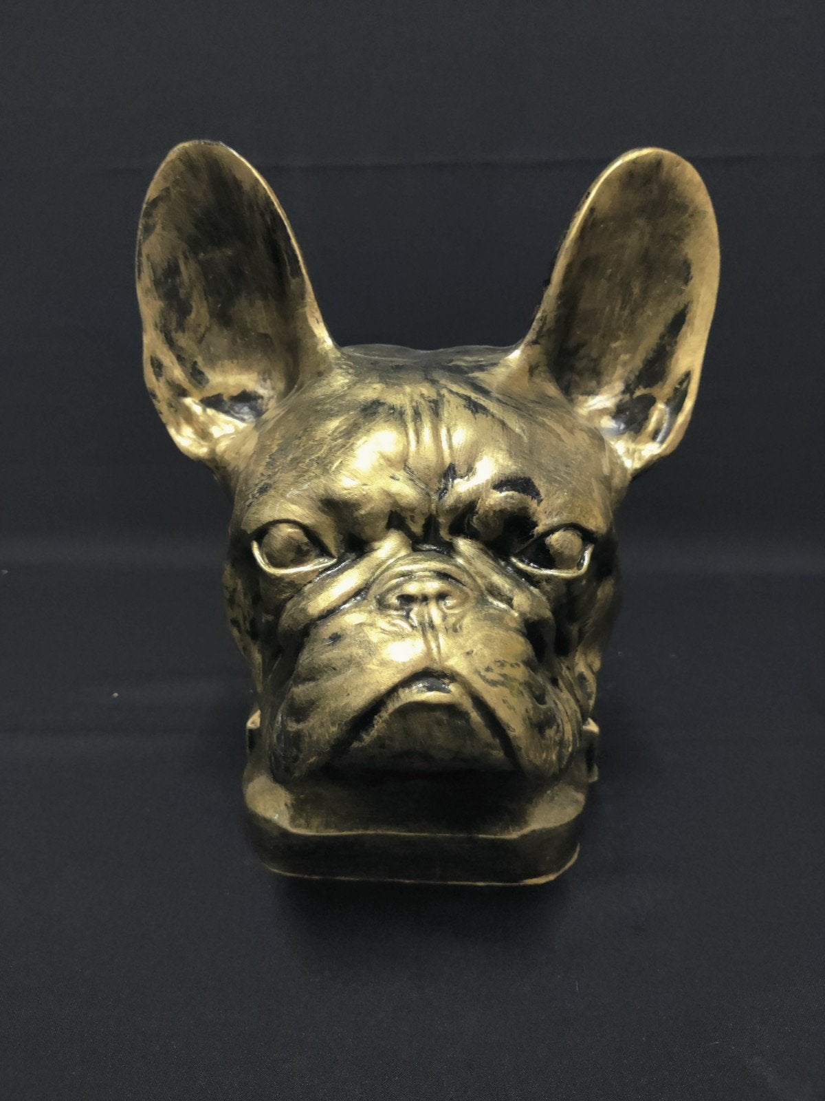 Franse Bulldog kop brons gekleurd, urn Bulldog, Ophalen of Verzenden, Nieuw, Dier