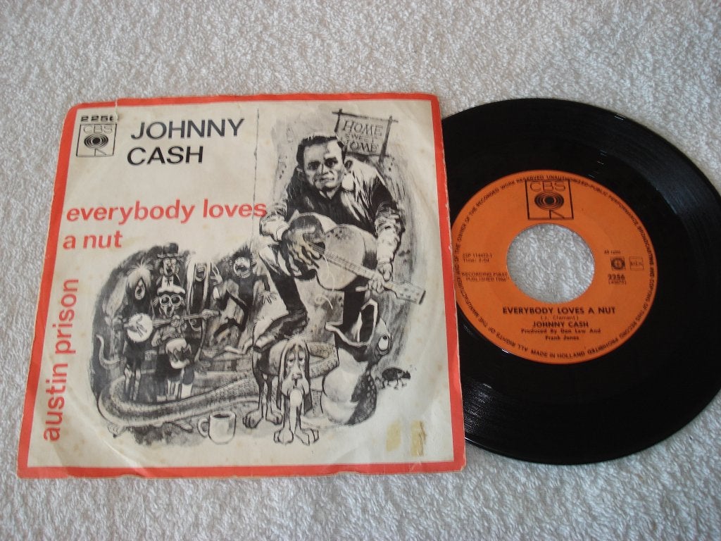 Johnny Cash    Everybody Loves a Nut      Orgineel, Fotohoes, Ophalen of Verzenden, Zo goed als nieuw, Country en Western