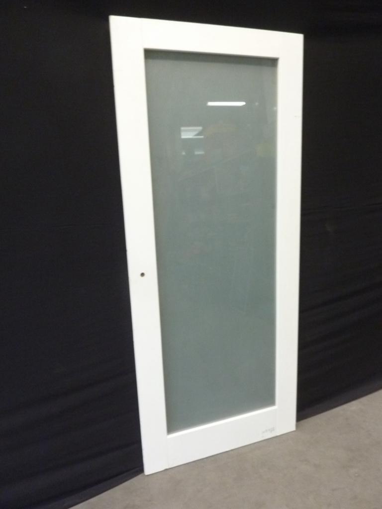 Cando binnendeur 88x211,5cm opdek rechts + groot mat glas, Ophalen, Gebruikt, 80 tot 100 cm, Handelsonderneming Hendriksen