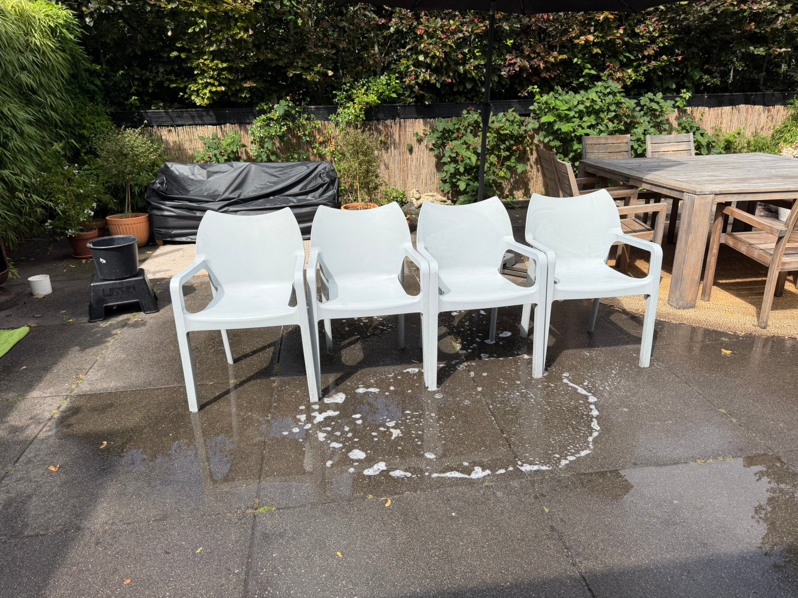 Tuinstoelen set van 4, Ophalen, Gebruikt, Kunststof