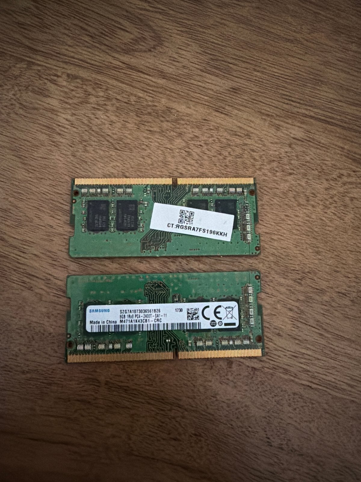 Samsung 8GB DDR4 RAM Geheugenmodule (2x), Computers en Software, Ophalen, Gebruikt, DDR4, 8 GB