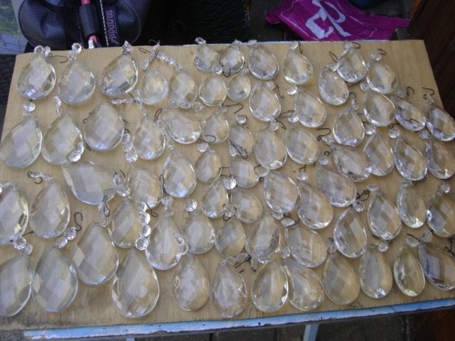 glazen pegels voor lamp, Antiek en Kunst, Ophalen