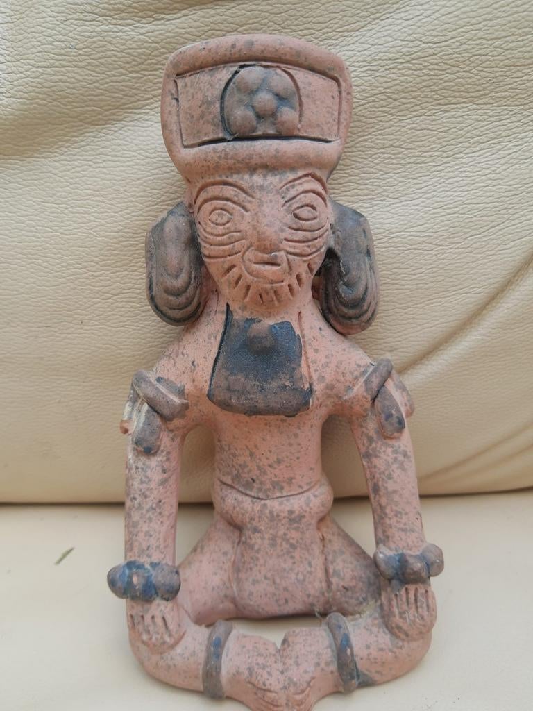 Vintage Mexicaans beeldje - Terracotta figuur, Ophalen of Verzenden
