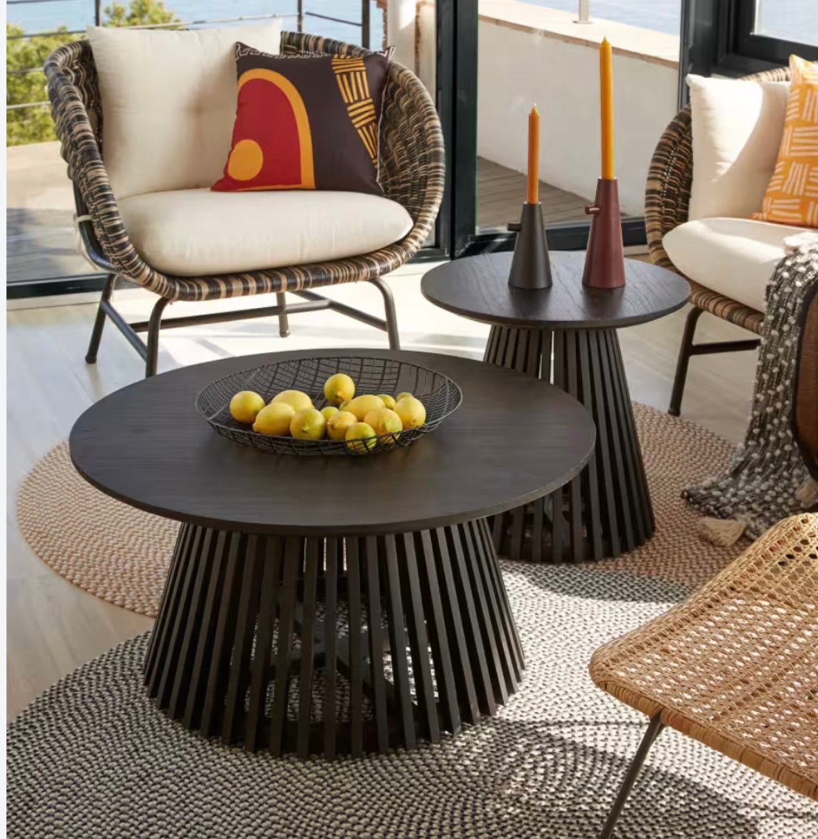 Salontafel + bijzettafel kave home, Ophalen, Zo goed als nieuw, Bijzettafel, 2 zitplaatsen