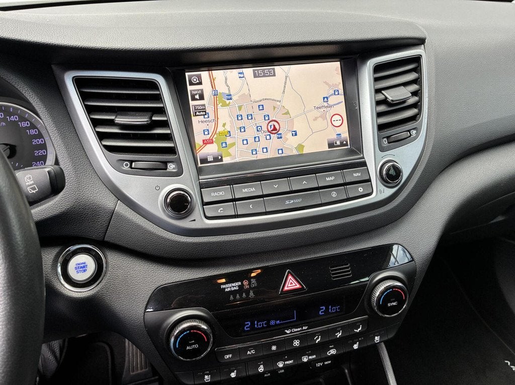 Hyundai Tucson 1.6 T-GDi Comfort 4WD Autom Led Cruise Leer C, Auto's, Hyundai, Gebruikt, 4 cilinders, Bedrijf, Vierwielaandrijving