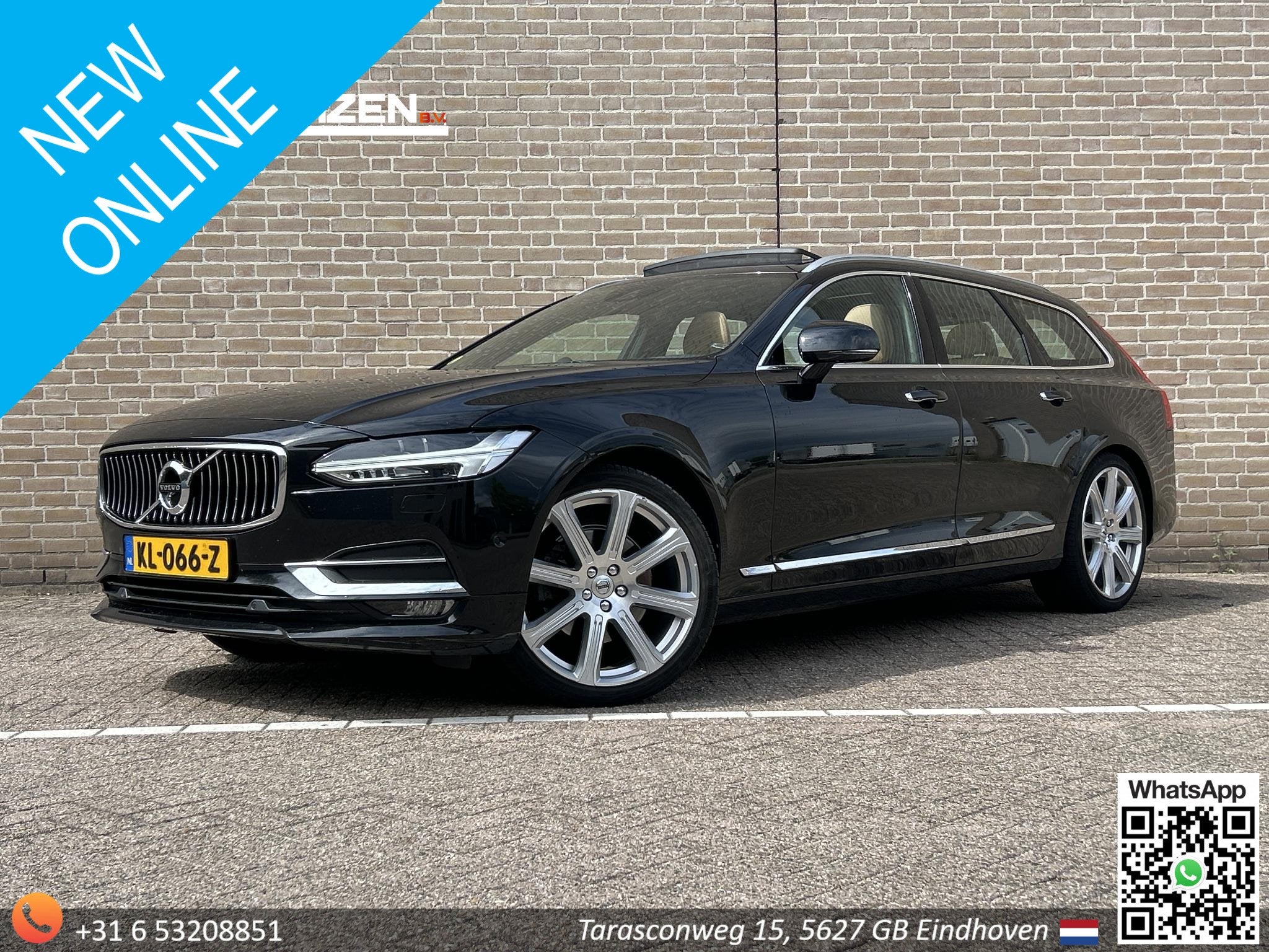 Volvo V90 2.0 D4 Inscription, Auto's, Volvo, Euro 6, Zwart, Diesel, 22 km/l